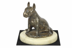 Bull Terrier, Bully III - dog figurine, dog silhouette figurine, trophy for Art-Dog dog show exhibition pruun