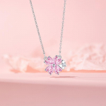 Lille kaelakee Mood Temperament T&uuml;drukud Roosa Magus Roostevaba Teras Rangluukett