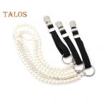 Naiste Rihmad Kunstp&auml;rlitest s&auml;rk Dekoratsioon Reguleeritav Elastne Pardisuu klamber seljarihm V&auml;lisr&otilde;ivad Riided Rihm kett Ehted Suspenderi rihm must