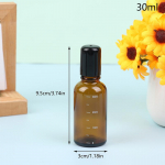 1 tk Amber Roller Ball Essential klaaspudel, t&uuml;hi parf&uuml;&uuml;mi rullpalliga korduvt&auml;idetav vedelikukonteiner 5/10/15/30/50/100 ml pudel 10ml