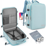 Suure mahutavusega reisiseljakott meestele ja naistele USB-laadimispordi ning m&auml;rgade ja kuivade eralduskottide, &auml;rin&auml;dalavahetuse kott sinine