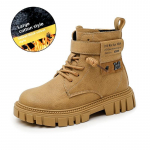 Poiste l&uuml;hikesed saapad moodsad vabaaja laste &uuml;hekordsed saapad s&uuml;gis ja talv uus Briti stiil vanemate laste v&auml;ike poiste puuvillased saapad 41