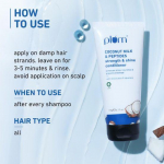 Ploom kookospalsam kookospiima ja peptiididega tuhmidele juustele I Pehmed, siledad, siidised juuksed I Palsamid naistele ja meestele I 175g