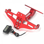 KAWASAKI Z1000 Z 1000 2003 2004 2005 2006 2007 2007- mootorratta numbrim&auml;rgi raamihoidik, reguleeritava nurga all punane