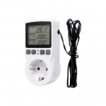 Digitaalne temperatuurikontrolleri pistikupesa EU pistik termostaadi l&uuml;liti temperatuuri regulaator anduritega sondi soojendus jahutus EU