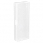 Plastikust pliiatsikarp, suure mahutavusega l&auml;bipaistev, kinni keeratava kaanega k&otilde;va pliiatsikarbiga koolitarbed