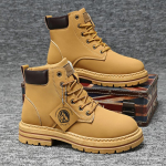 K&otilde;rged saapad Meeste nahast kingad Mood Mootorratta poolsaapad Meestele Talvesaapad Meeste kingad Paelad Botas Hombre 46 khaki