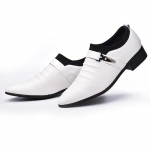 Klassikalised meeste kleitkingad Slip on PU nahast kingad meestele Plus Size Point Toe Business vabaaja meeste pidulikud kingad pulmadeks 38 must