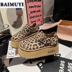 Moodsad leopardmustriga platvormkingad Naiste seemisnahast mokassiinid S&uuml;gisene naiste vabaajajalats 2024 Trendibr&auml;nd K&otilde;ndimiseks kontsad kontorisse Zapatos Mujer 35 leopard