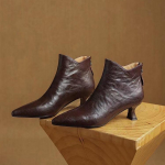 Seksikad terava ninaga stilettod naistele, poolsaapad, nahast kingad, talv 2025, trendikad uued Chelsea lumesaapad, retro Gladiator Botas Mujer 38 pruun