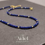 Lapis Lazuli kaelakee naistele ahhaatid, fluoriidist Lapis bullet rangluu kett, ehted, kingitus