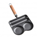 4 tassiga praepann malmist omletipann mittekleepuva kattega kuumakindel puidust k&auml;epide