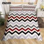 Sebra mustriga tekikottide komplekt King Size Abstraktne triip Loomanaha voodipesukomplekt Geomeetrilised jooned Moodne pol&uuml;estrist tekikott EU Double(200x200cm)