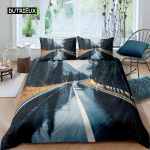 Highway Tekikoti Komplekt Tornado V&auml;lk Voodipesukomplekt Katastroof Queen King 2/3 tk Pol&uuml;ester Tekikott T&auml;iskasvanutele Poistele Teismelistele EU single(135x200cm)