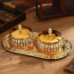 Euroopa stiilis klaasist suletav purk, kaanega suupisted, hoiukarp, raudkunst, valge suhkru lille tee, maitseaine, majapidamine