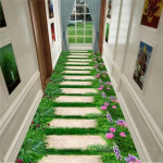 Luksuslik Disain Pikk Vaip Jooksja Koridori Esiku Dekoor Libisemisvastane Ribaga Vaibad HOTELL Elutuba Ukseava Pestav Uksematt 80X300CM