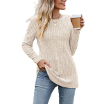 HNXC naistemood vabaaja s&uuml;gistalvine &uuml;hev&auml;rvilise tr&uuml;kiga pikkade varrukatega O-kaelusega pluusid ja s&auml;rgid S