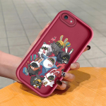 Pehme silikoonist ruudukujuline redelprintimismuster telefoni korpus, t&auml;iskaanega kaamera p&otilde;rutuskindel kaitse kummist &uuml;mbris iPhone Infinix Tecno OnePlus jaoks iPhone 11 must