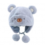 Talvised soojad beebim&uuml;tsid v&auml;ikelaste k&otilde;rvaklapiga karum&uuml;tsi pehme palliga Unisex imiku lumem&uuml;tsiga fliisist soojad &auml;&auml;ristud m&uuml;tsid vasts&uuml;ndinule sinine