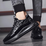 Meeste Vabaajajalatsid V&auml;litingimustesse Mugavad Meeste Hingavad Moodsad Meeste Tossud PU Nahast K&otilde;rged Jalan&otilde;ud Zapatillas Hombre 39 black