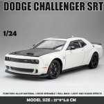 1:24 Dodge Challenger SRT Hellcat Alloy Muscle Car Model Survevalatud metallist Sportauto Ornamendid S&otilde;idukimudel Heli ja valguse Laste m&auml;nguasi poisile kingitus