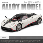 1/18 Pagani sulamist sportauto mudel valatud metallist v&otilde;idus&otilde;iduauto mudeli simulatsioon heli ja valgus tagasi t&otilde;mmatav laste m&auml;nguasi poiste kollektsioon kaunistused kingitus valge