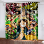 One Piece koomiksitr&uuml;kiga 100% pol&uuml;ester kardinad elutuppa magamistuppa pimenduskardinateks k&ouml;&ouml;gitarvikud j&otilde;ulukingitused 100x140cm black