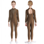 T&uuml;drukute l&auml;ikiv Rhinestones V&otilde;imlemine Jumpsuit Keyhole Back Ballet Jersey Jazz Tantsu trikoo Iluuisutamine Unitard tantsuriided 7-8 Years