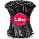 1000/100 tk Plastikust nailonist juhtmek&ouml;idised Iselukustuvad juhtmesidemed rihmad Reguleeritavad kaablid Kinnitusaas Kodukontori traadi t&otilde;mblukud 100pcs
