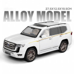 Eriti suur 1/18 Toyota Land Cruiser LC300 ZX sulamist automudel Diecast metallist maastikus&otilde;iduki automudel Heli ja kerge laste m&auml;nguasi poisile kingitus valge