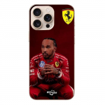 Coque Iphone 16 Pro - Hamilton - Scuderia Ferrari - Souple - Rouge - Style sportif