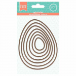 Set matrices de d&eacute;coupe - Oeufs - 3.2 &agrave; 12.3 cm