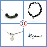 Pierres et Min&eacute;raux. Parure bijoux Bracelet Collier Perles Lave 8 mm + Epidote de Myanmar Taille personnalisable.