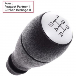 POMMEAU DE VITESSE GRIS CLAIR ( 5 VITESSES ) pr&eacute;vu pour CITROEN BERLINGO II (DEPUIS 2002) & PEUGEOT PARTNER 2 (DEPUIS 2002)