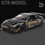 1:24 Skyline Ares Nissan GTR R34 R35 Sulamist Sportauto Mudel Valatud Metallist V&otilde;idus&otilde;iduauto Mudel Simulatsioonheli ja valgusega Lastekingitus must