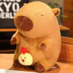 Armas topisloom, kawaii tibu topisega loom kap&uuml;bara topisega m&auml;nguasi, pehme kap&uuml;barat&auml;idisega nukupadi lastele, poistele, t&uuml;drukutele 23cm valge