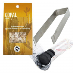 R&eacute;sine de Copal &agrave; br&ucirc;ler + pince et rouleau de charbons