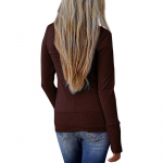 YYFS naiste moe vabaaja kevad-s&uuml;gis &uuml;hev&auml;rvilise tr&uuml;kiga pikkade varrukatega V-kaelusega pluusid ja s&auml;rgid S