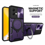 MotoG84 5G &uuml;mbrise magnethoidiku r&otilde;nga telefoni&uuml;mbrise jaoks Motorola Moto G84 G 84 5G liugkaamera objektiivi armor p&otilde;rutuskindel tagakaas For Moto G84 5G tumelilla v&auml;rv