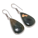 Natural Labradorite Gemstone 925 Sterling Silver Jewelry Earring 1.77 v4n16