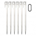 6 tk 22/28 cm telkimistelgi vaia Tugeva t&ouml;&ouml;v&otilde;imega roostevabast terasest v&auml;lisvarikatusega tuulekindel maapinnal naastreening Telgipulk Matkatarvikud 28cm