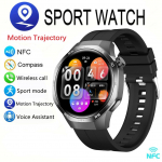 Uus Watch GT 5 Pro Spordi Nutikellad Meestele GPS J&auml;lgimine Kompass Altimeeter Veekindel Bluetooth K&otilde;ne NFC Nutikas K&auml;ev&otilde;ru Silicone must