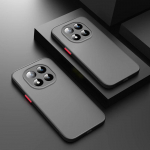 P&otilde;rutuskindel Armor Matt &Uuml;mbris Xiaomi Redmi Note 14 13 12 11 10 9 Pro Plus A3 14T 14C 5G 4G jaoks Pehme TPU P&otilde;rkeraud L&auml;bipaistev K&otilde;va PC Kate Redmi Note 14 Pro 4G must