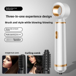 3-in-1 Multifunktsionaalne Kuum &Otilde;hk Kamm Lokitaja Sirgendaja Seadistamine Vormimine Niisutav Negatiivsete Ioonidega Juuksehooldus Kaasaskantav Juuksekamm valge