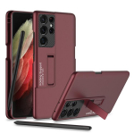 Samsung Galaxy S21 Ultra 5G jaoks GKK &Uuml;li&otilde;huke P&otilde;rutuskindel Telefoni&uuml;mbris Hoidiku ja Pliiatsipiludega ja Puutepliiatsiga For Samsung Galaxy S21 Ultra 5G punane