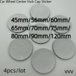 4 tk musta v&auml;rvi vv v 45mm 56mm 60mm 65mm 70mm 75mm 80mm 90mm 120mm autoratta keskosa rummukorgi veljekleebis autotarvikud VW65mm(4pcs) gray