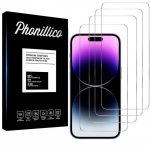 Film Verre Tremp&eacute; pour iPhone 15 PRO MAX [Pack 4] Vitre Protection Ecran Phonillico&reg;