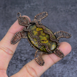 Fruit Jasper Handmade Copper Wire Wrap Jewelry Pendant 3.15 i4m58