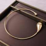 Minimalistlik ja k&uuml;lm feng shui tilgakujuline avatud kraega, moodne, isikup&auml;rastatud, kerge luksus, tipptasemel, naiste kaelakett One Size kuld