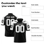 Kohandatud jalgpallis&auml;rgid, isikup&auml;rastatud tr&uuml;kitud meeskonna nimi ja number, spordivorm meestele, naistele, noortele S must